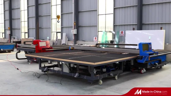 China 2023 High-Efficiency Automatic All in One CNC Glass Slab Stone Loading Cutting Breaking Table Machine Laminated Tempered Manufacturer